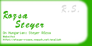 rozsa steyer business card