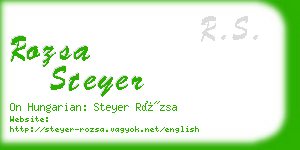 rozsa steyer business card